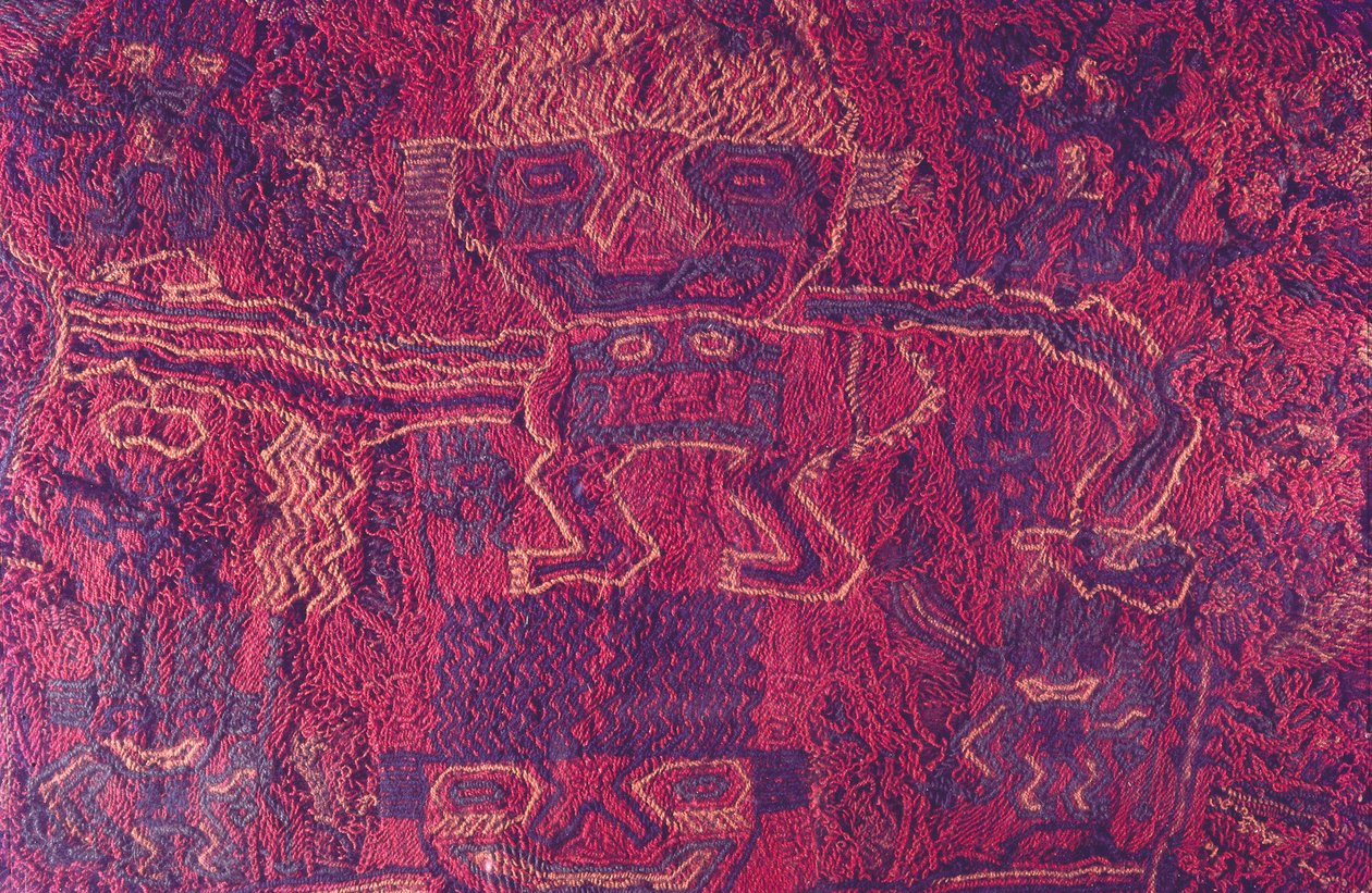Textilien, Paracas-Kultur, Peru, 2015 von Luis Rosendo.