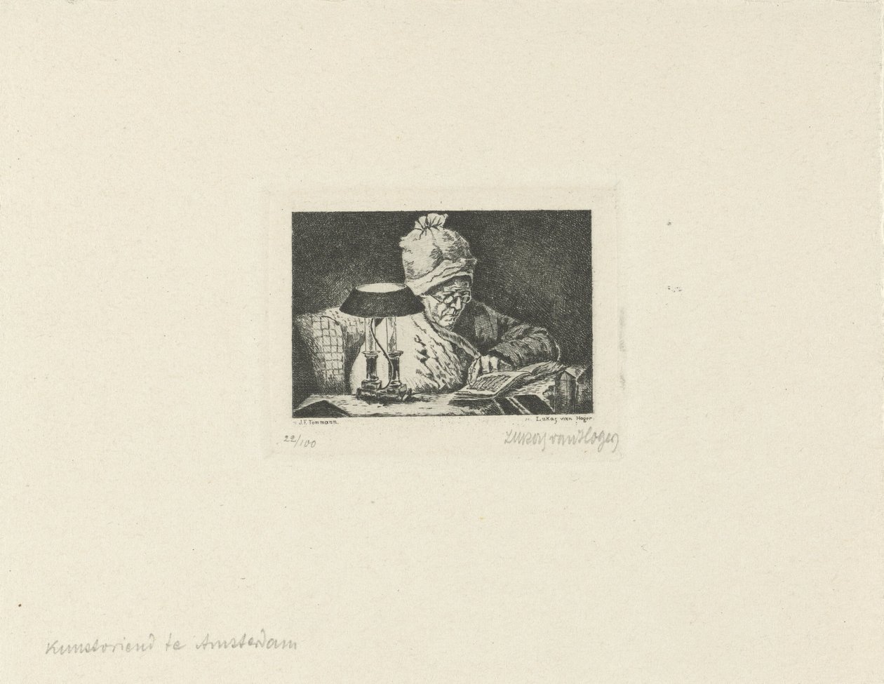 Lesender Mann von Lukas van Hoger (signed by artist)