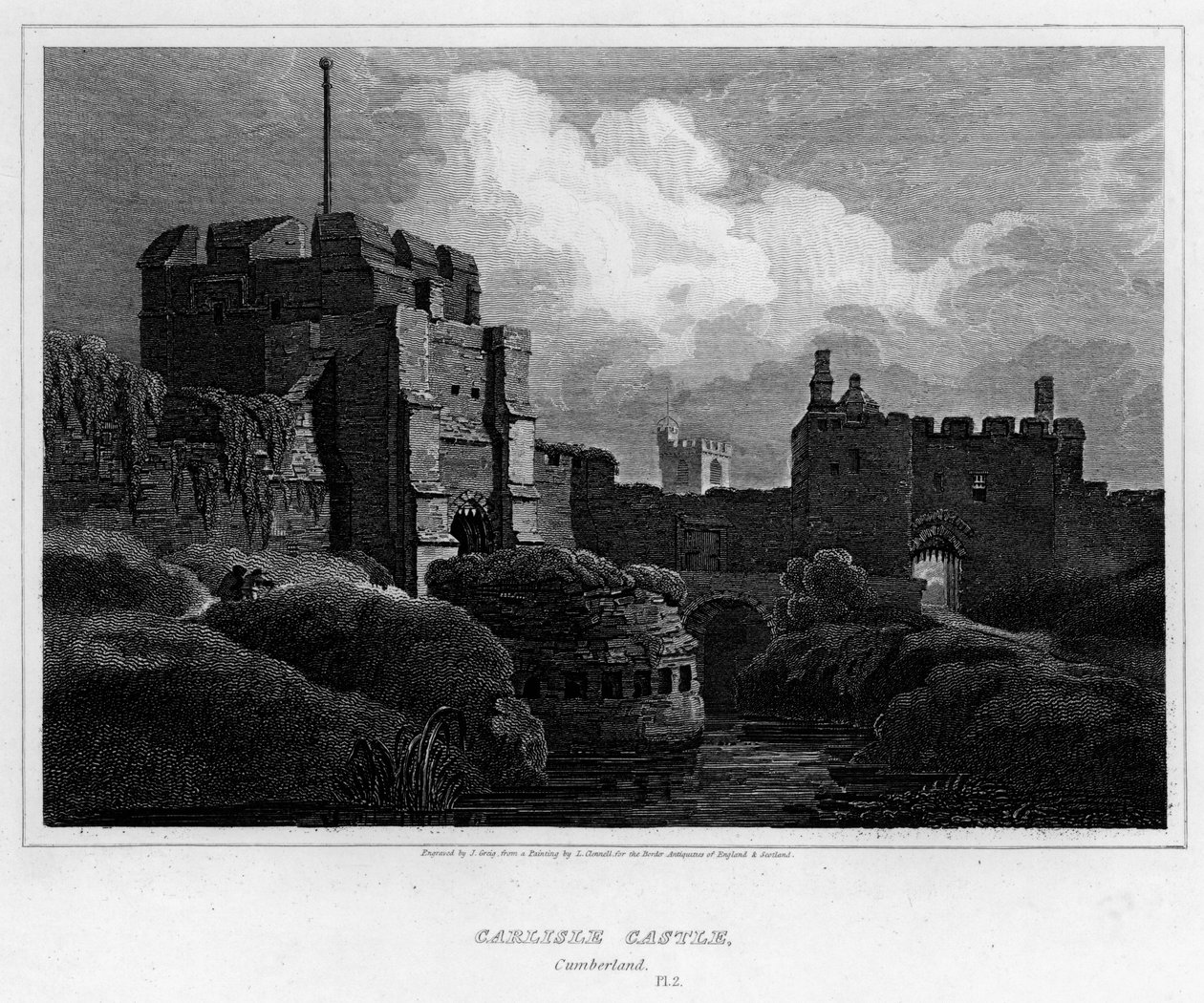 Carlisle Castle, Cumberland von Luke (after) Clennell