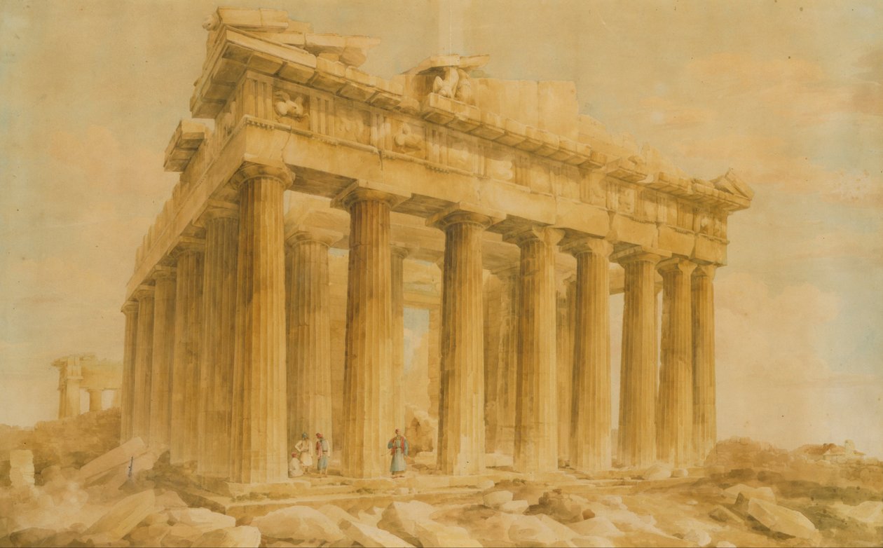 Der Parthenon von Nordwesten von Giovanni Battista Lusieri