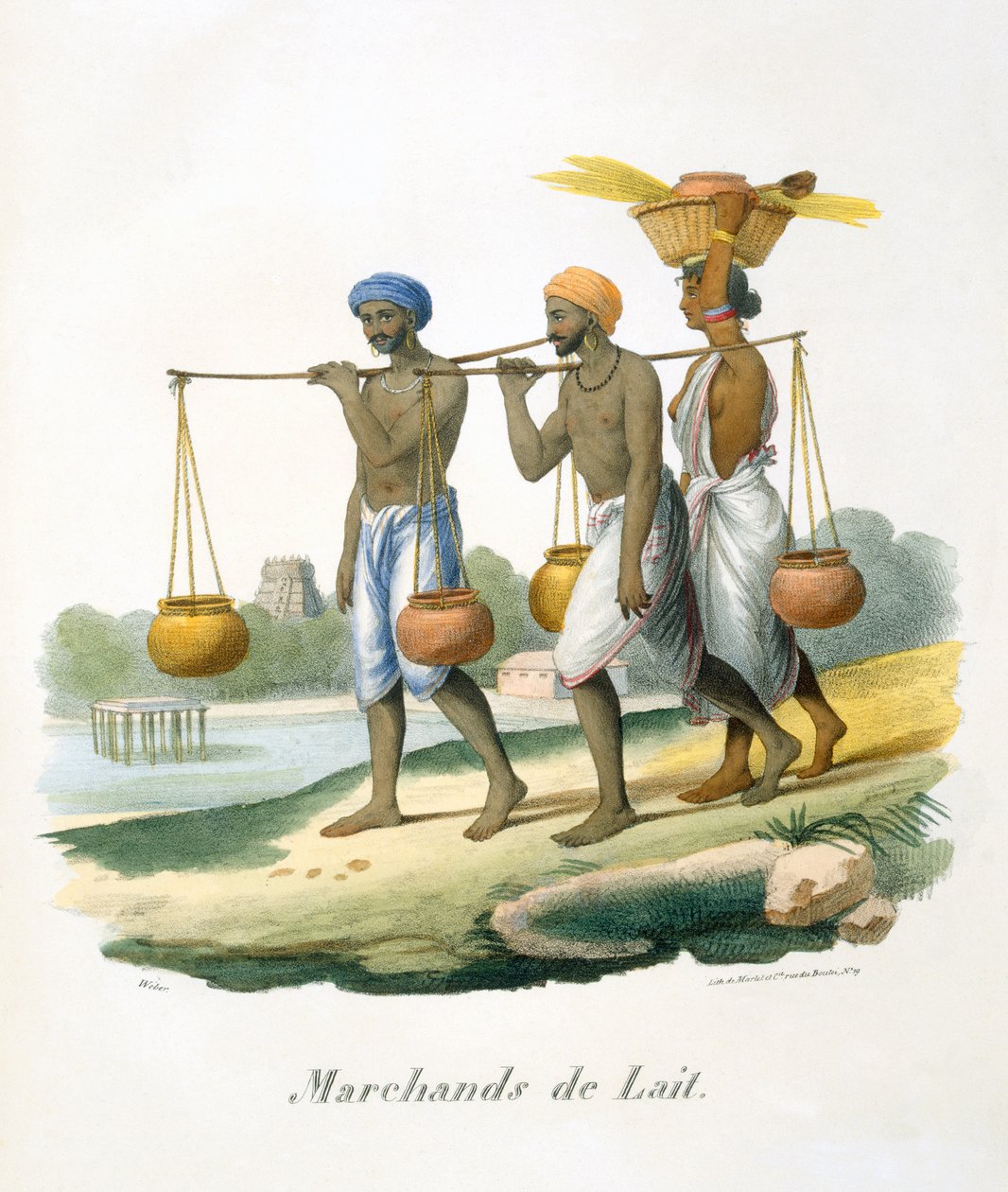 Milchverkäufer, 1827-35 von M.E. Burnouf