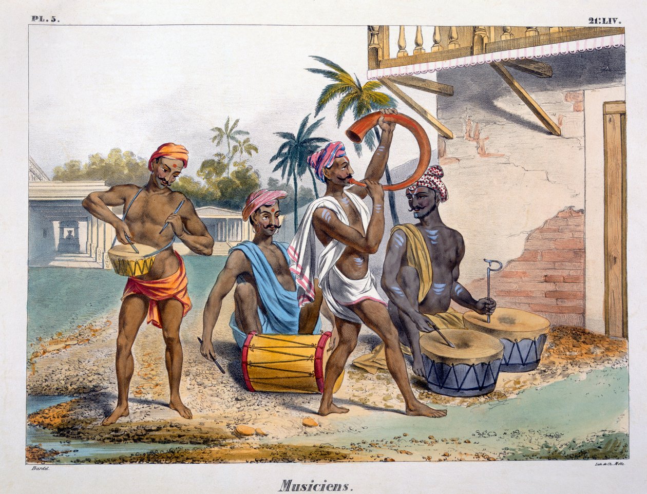 Musiker, 1827-35 von M.E. Burnouf