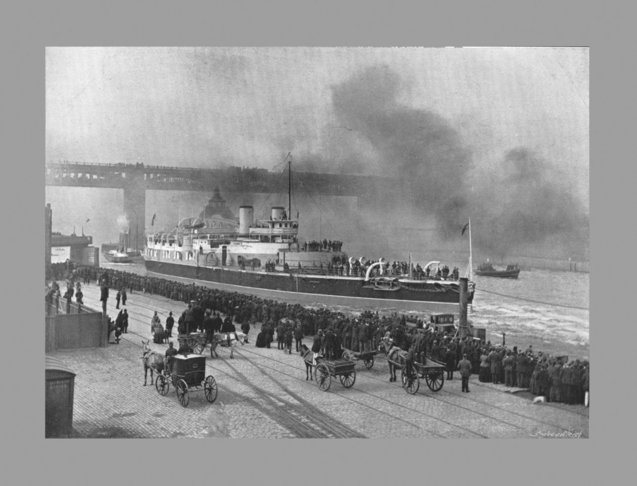 HMS Victoria in Newcastle-On-Tyne, um 1887 von M. Aunty