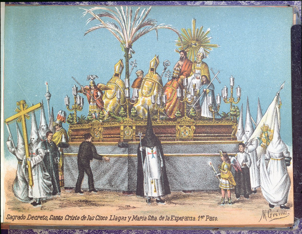 Prozession während der Karwoche in Sevilla von M. Grima