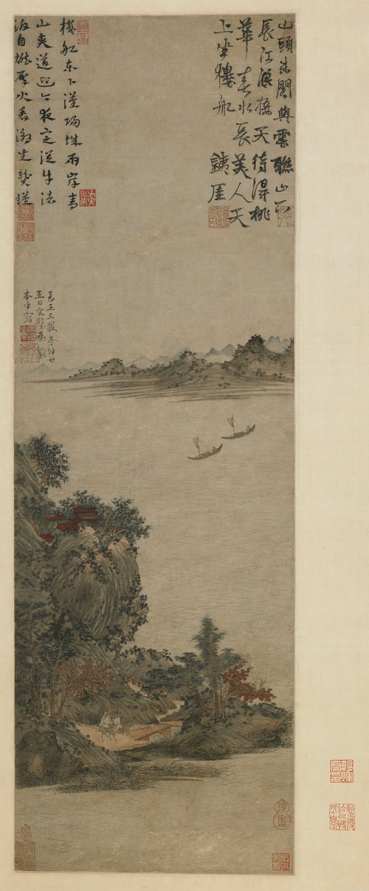 Frühlingslandschaft, Yuan- bis Ming-Dynastie, 1343 oder später von Ma Wan