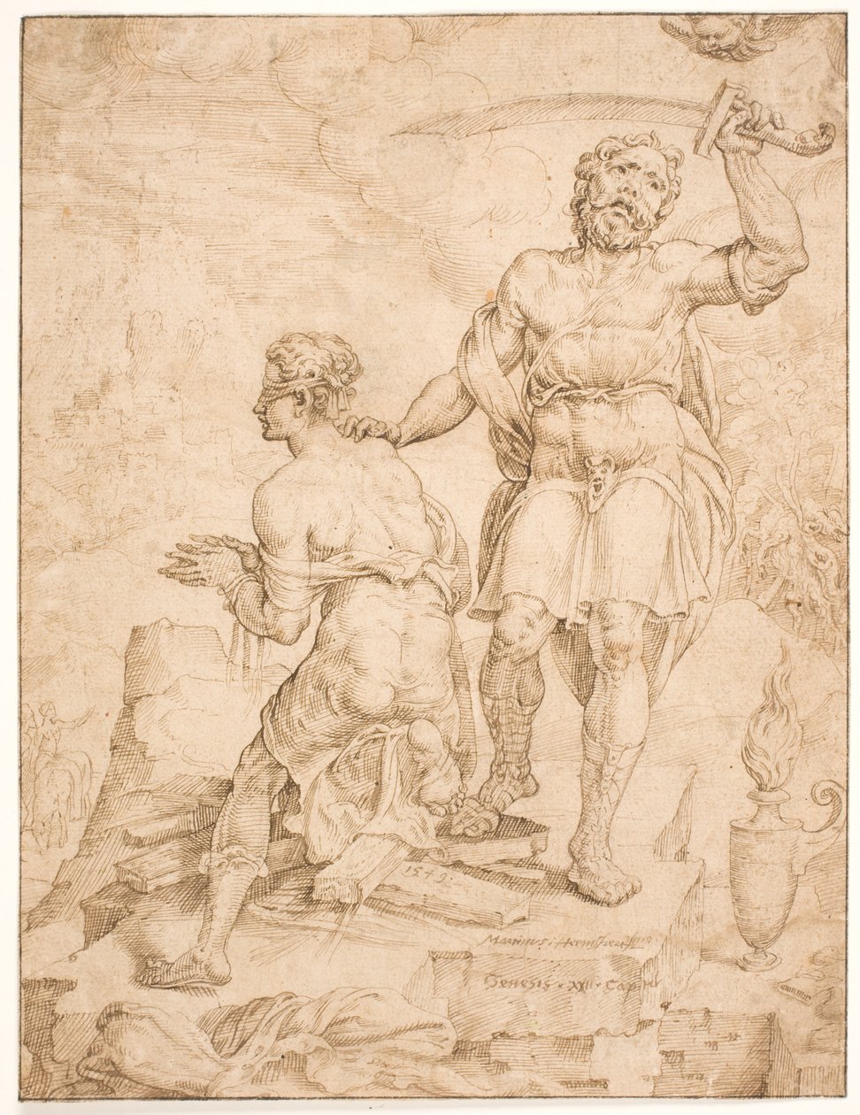 Abrahams Opfer von Maarten van Heemskerck