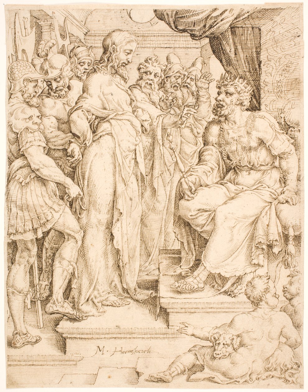 Christus vor Herodes von Maarten van Heemskerck