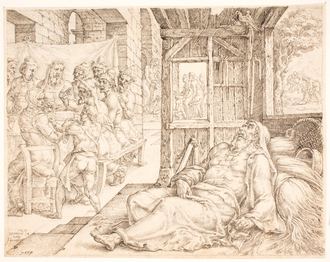 Tobits Blindheit von Maarten van Heemskerck