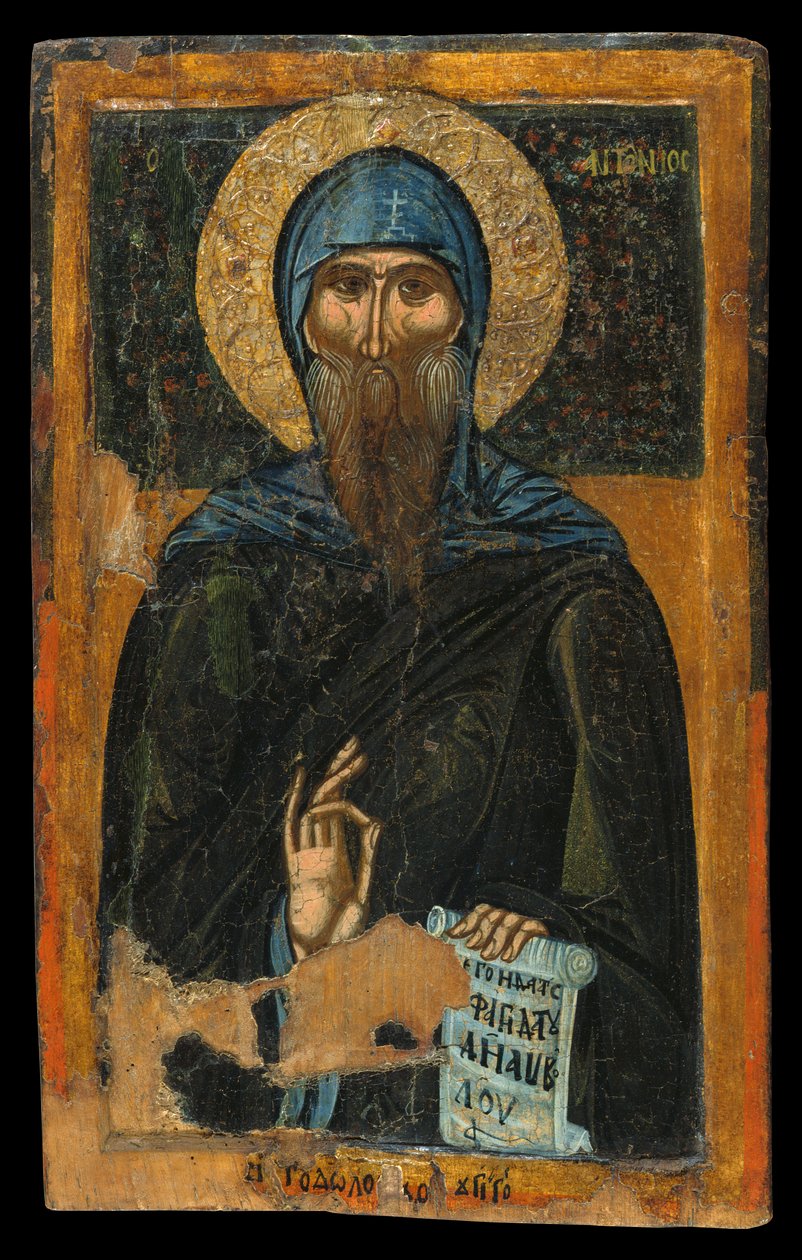 Ikone des heiligen Antonius von Macedonian School