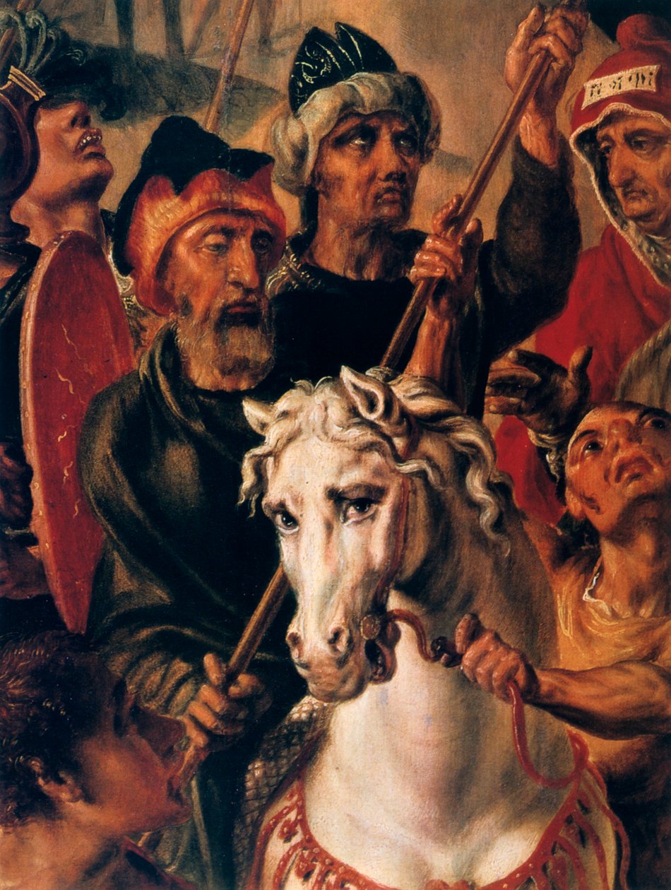 Kalvarienberg, Detail aus dem Mittelteil, 1545-1550 von Maerten van Heemskerck