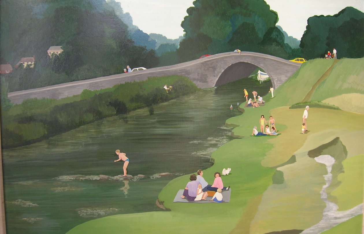 Picknick am Flussufer von Maggie Rowe