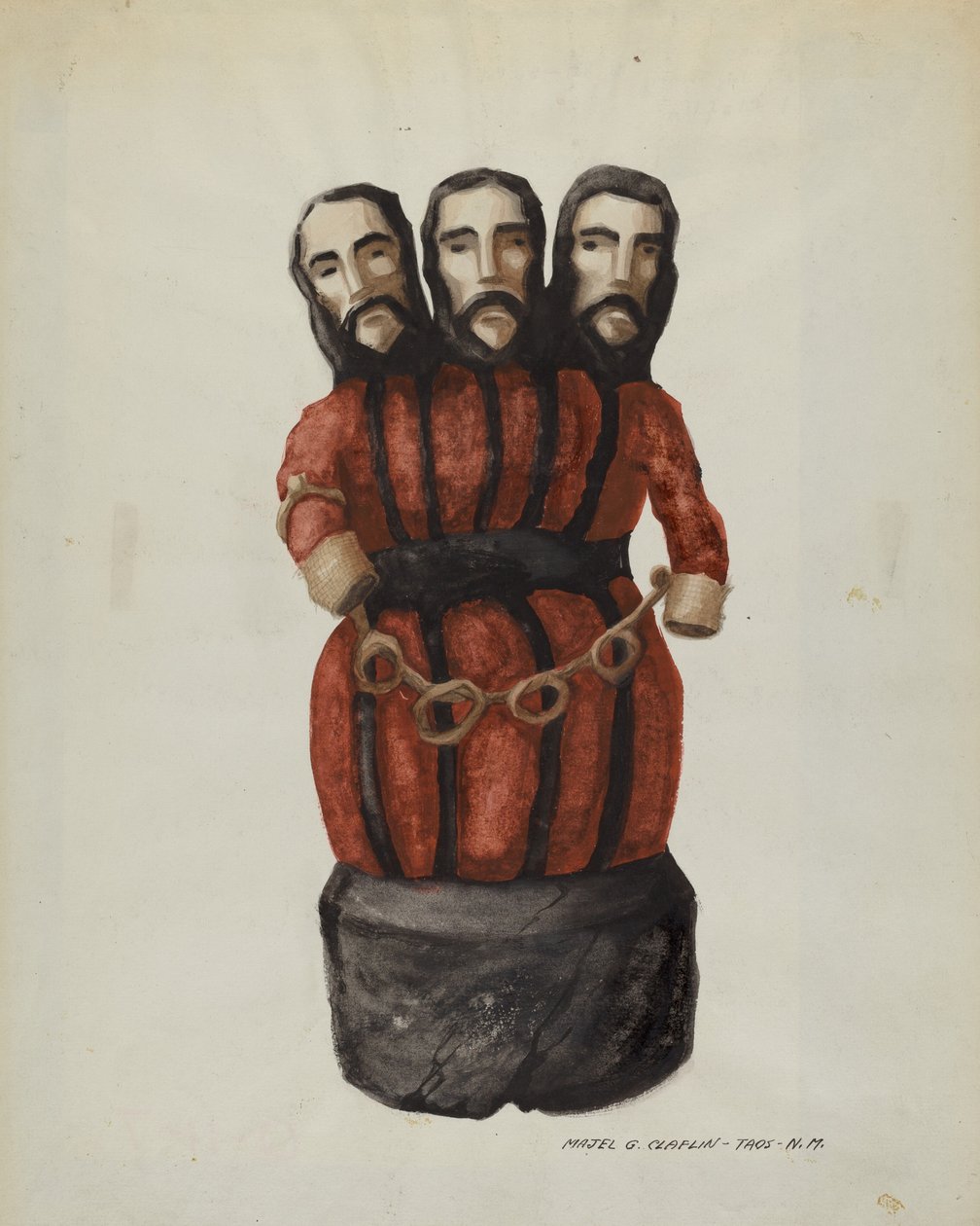 Bulto: Heilige Dreifaltigkeit, ca. 1937 von Majel G. Claflin