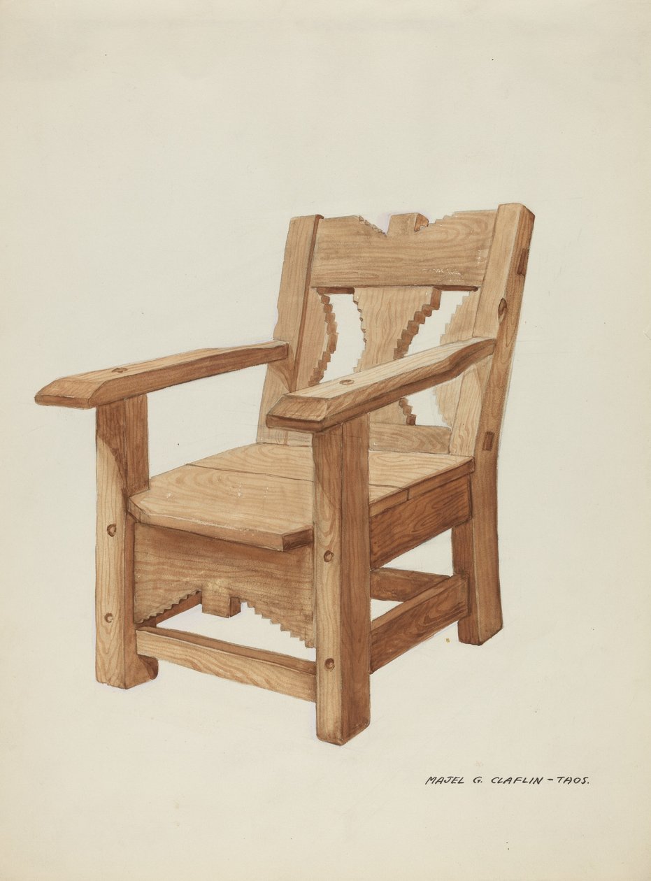 Stuhl, ca. 1937 von Majel G. Claflin