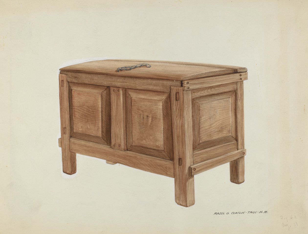 Getreidekiste, ca. 1937 von Majel G. Claflin