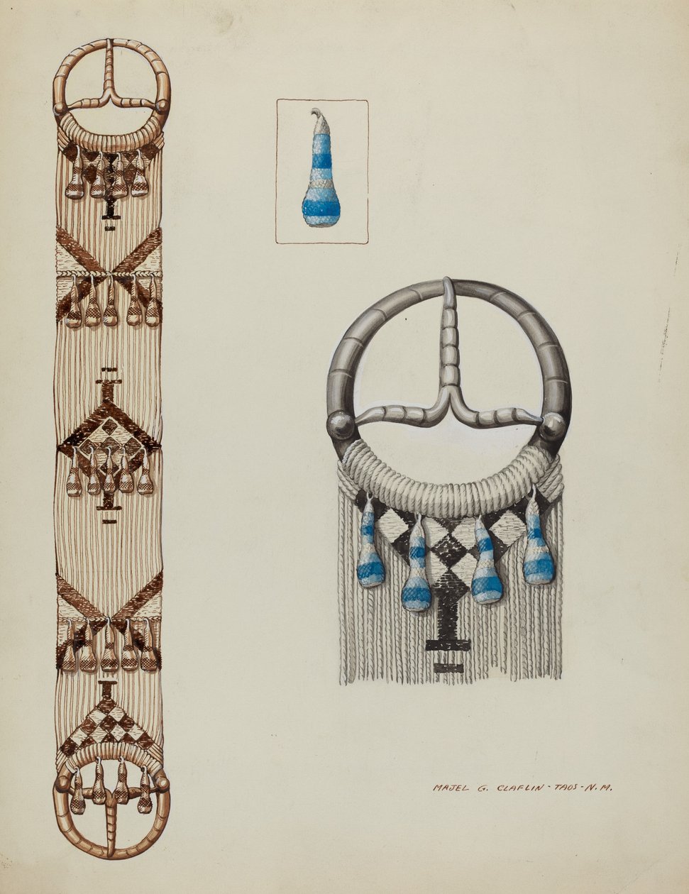 Spanischer Sattel, ca. 1937 von Majel G. Claflin