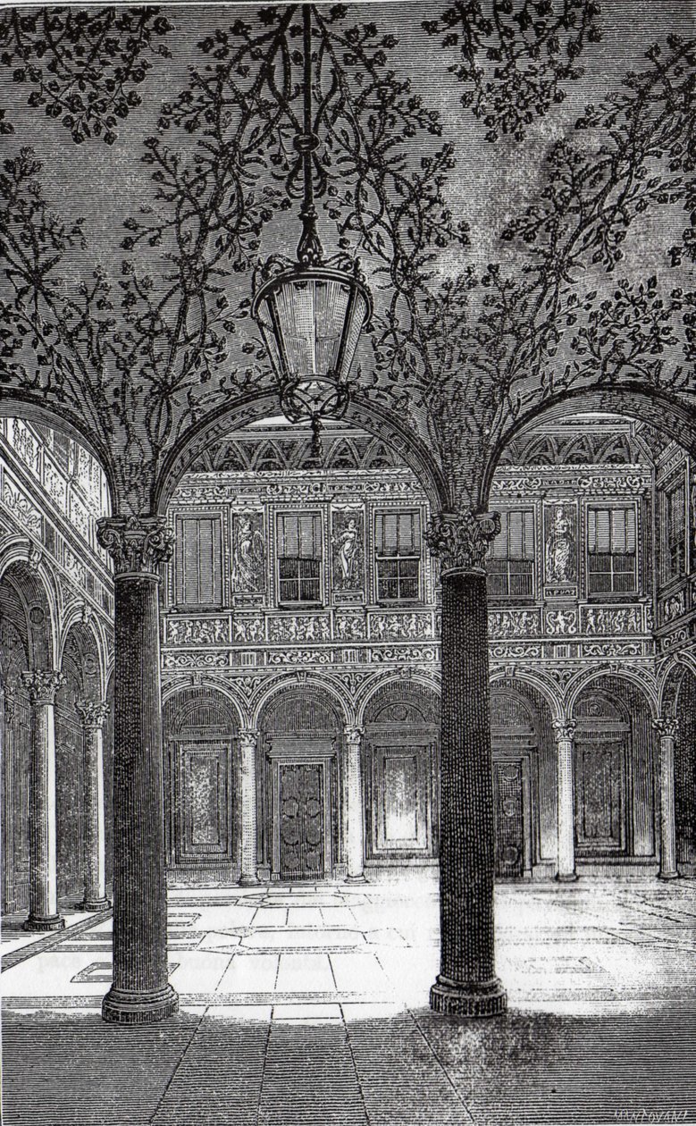 Hof des Palazzo Bigli von Mantovani