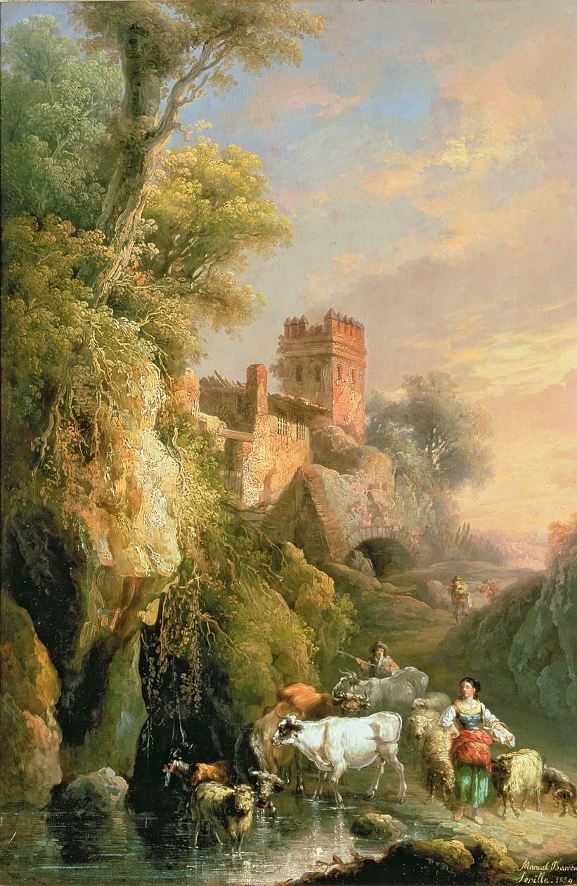 Spanische Landschaft von Manuel Barron y Carrillo