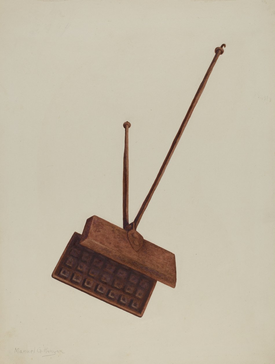 Kamin-Waffeleisen, ca. 1939 von Manuel G. Runyan