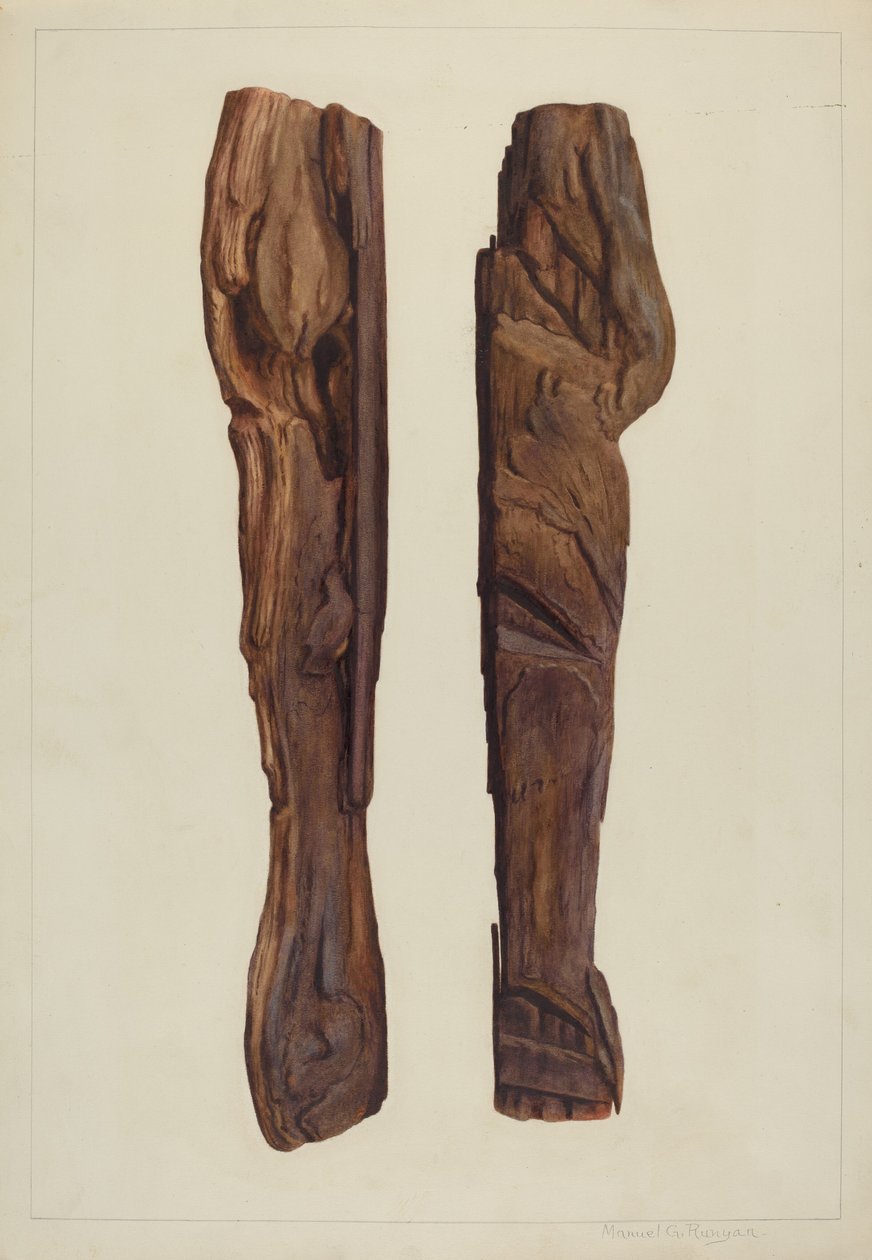Three Notch Vermessungsmarkierung, ca. 1938 von Manuel G. Runyan