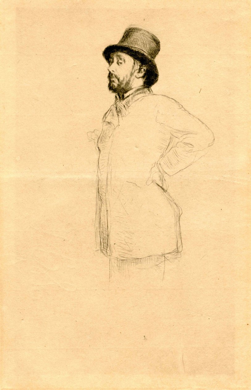 Edgar Degas mit Hut von Marcellin Gilbert Desboutin