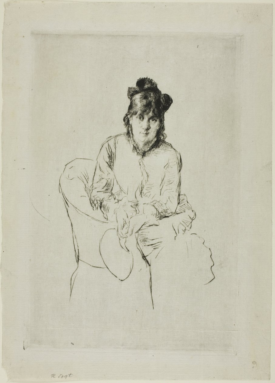Porträt von Berthe Morisot von Marcellin Gilbert Desboutin