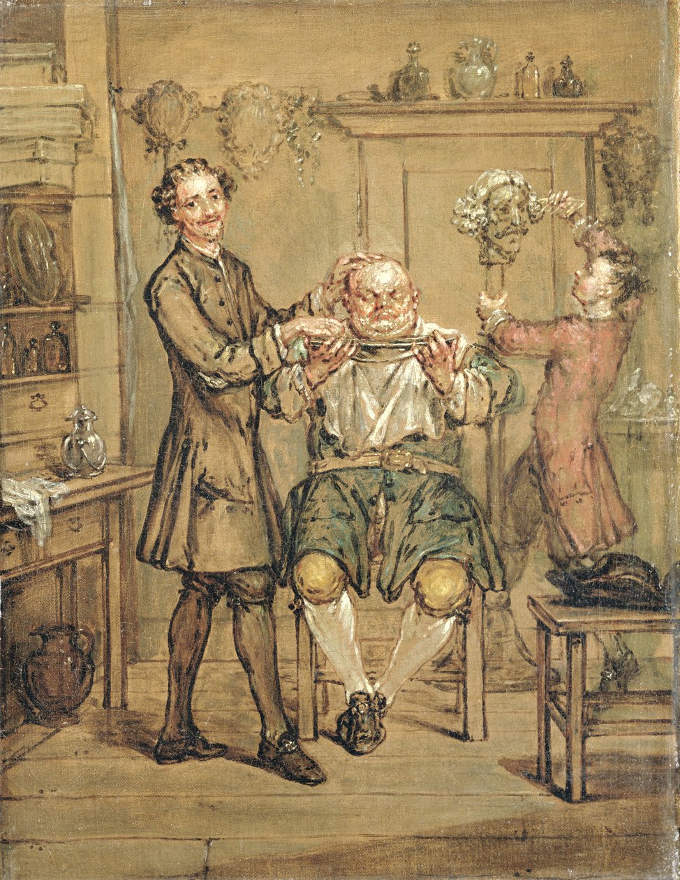 Der Barbier, ca. 1760-69 von Marcellus the Younger Laroon