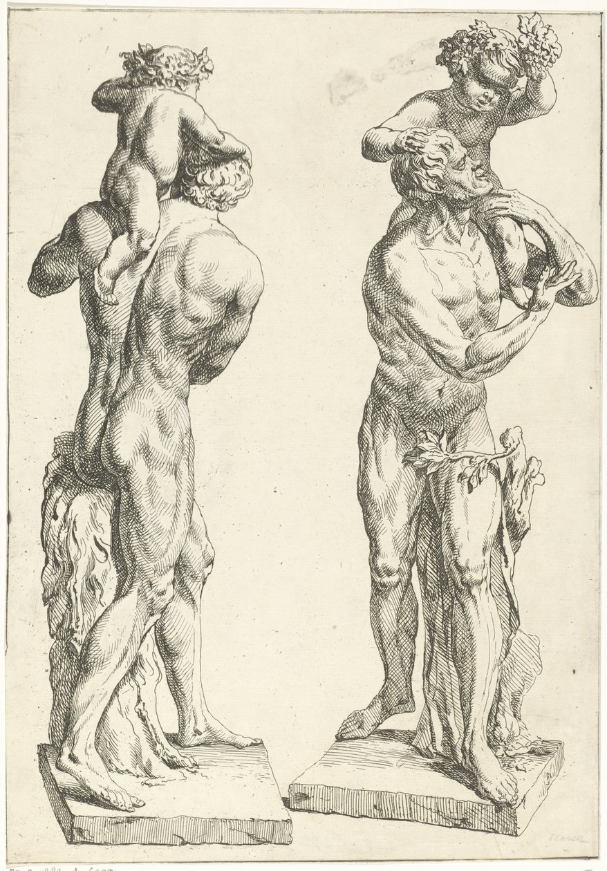Silenus mit dem jungen Bacchus von Marcellus Laroon (I)