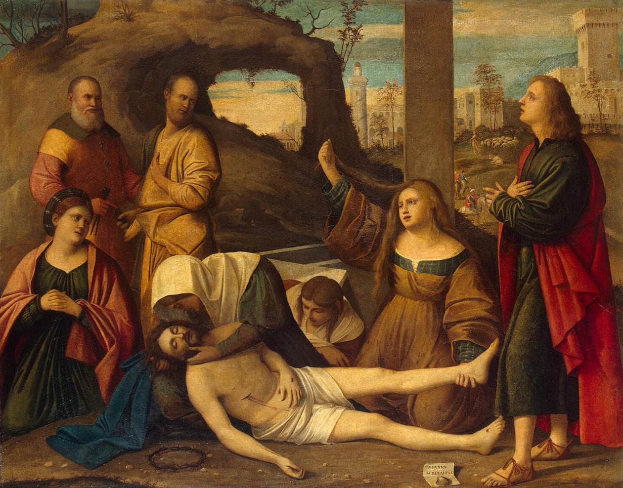 Die Beweinung Christi, 1527 von Marco Basaiti