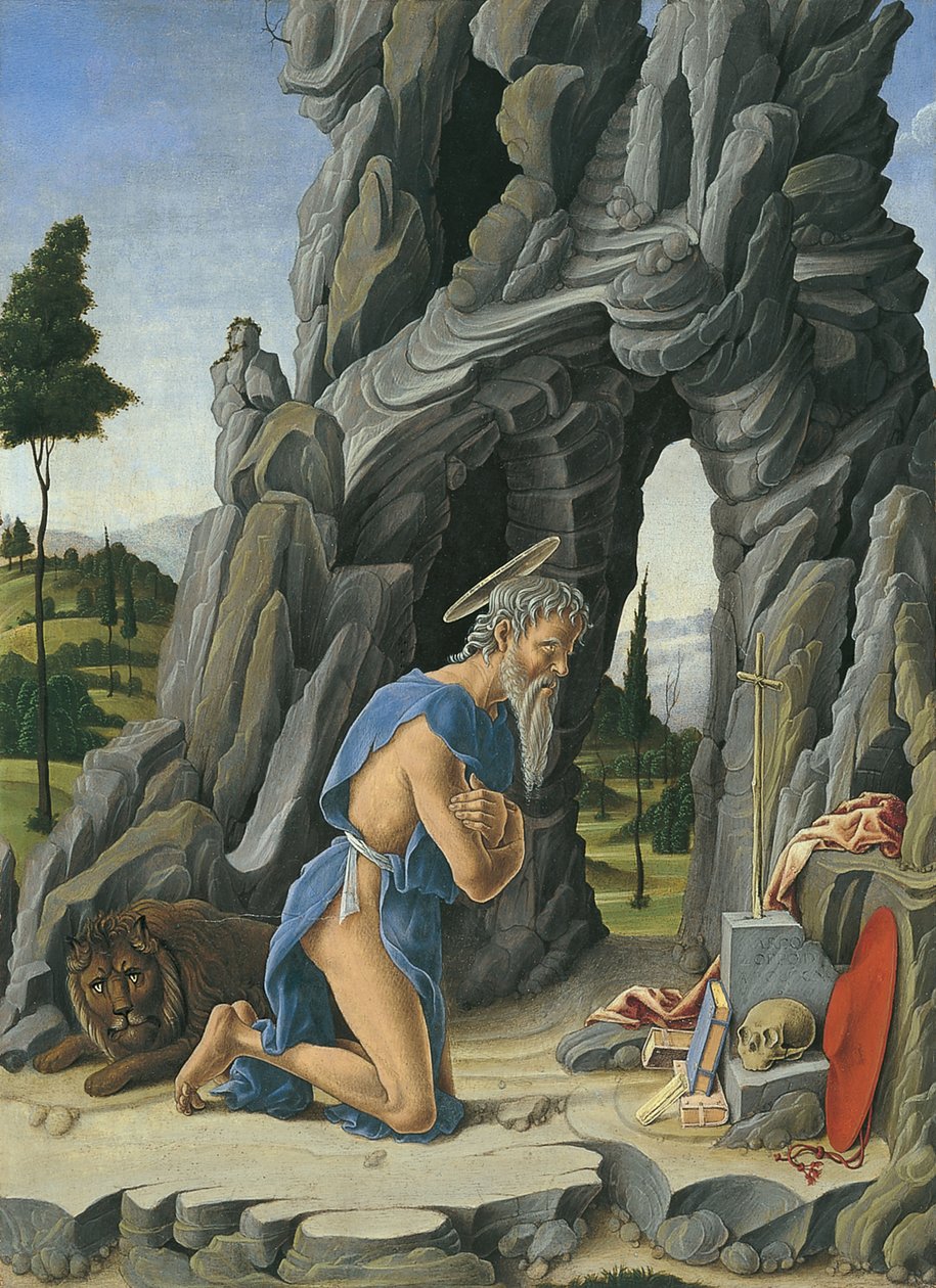 Heiliger Hieronymus in der Wüste von Marco Zoppo