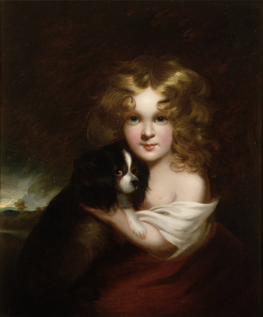Junges Mädchen mit einem Hund, ca. 1840 von Margaret Sarah Carpenter