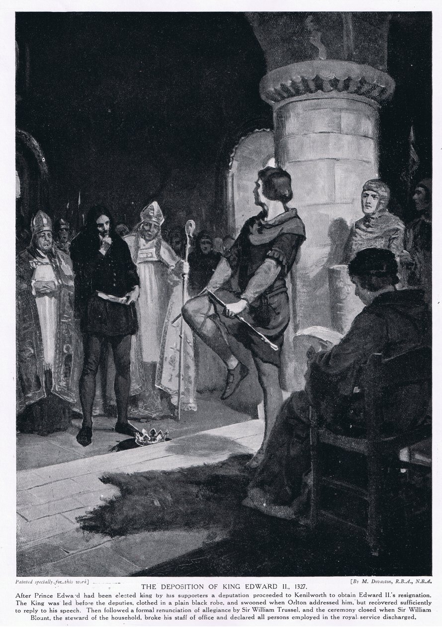 Die Absetzung von König Edward II 1327 n. Chr. von Margaret Dovaston