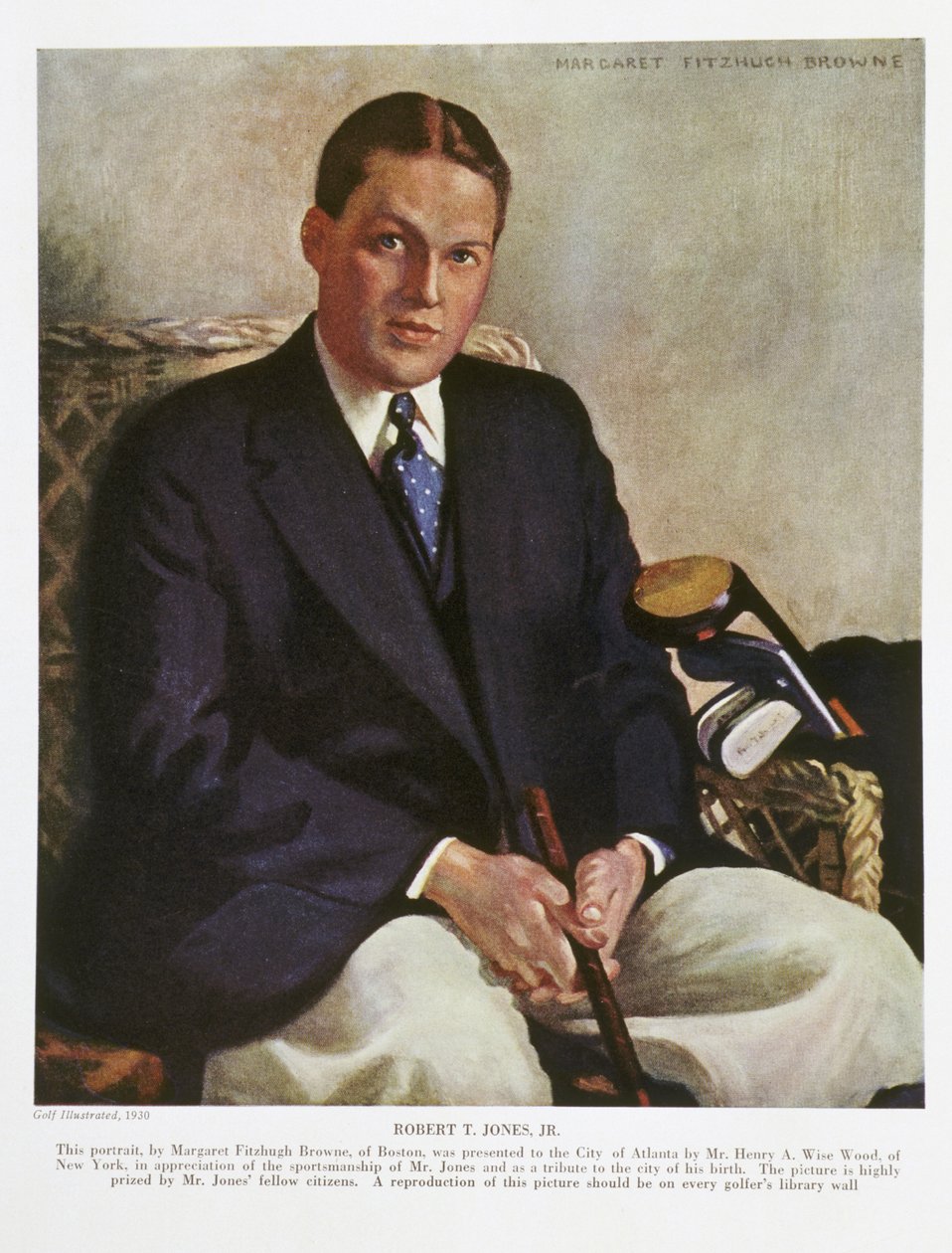 Porträt von Bobby Jones, 1930 von Margaret Fitzhugh Browne
