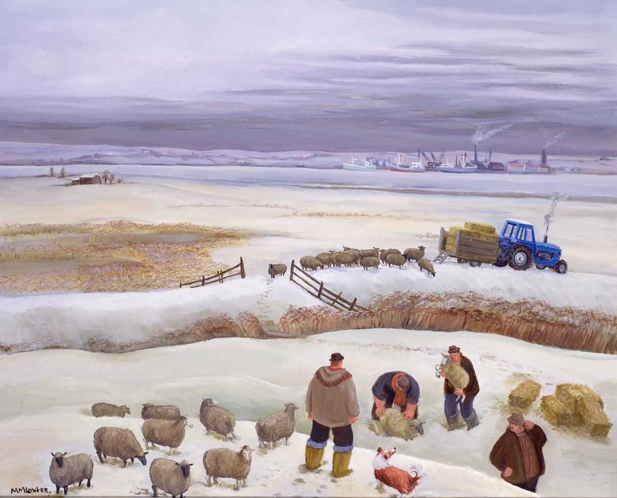 Schneefall im Winter von Margaret Loxton