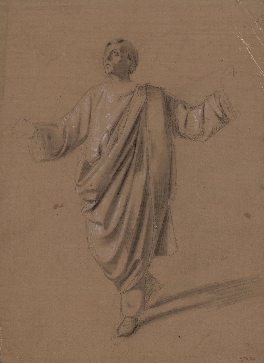 Akademische Studie einer männlichen Figur von Marià Fortuny
