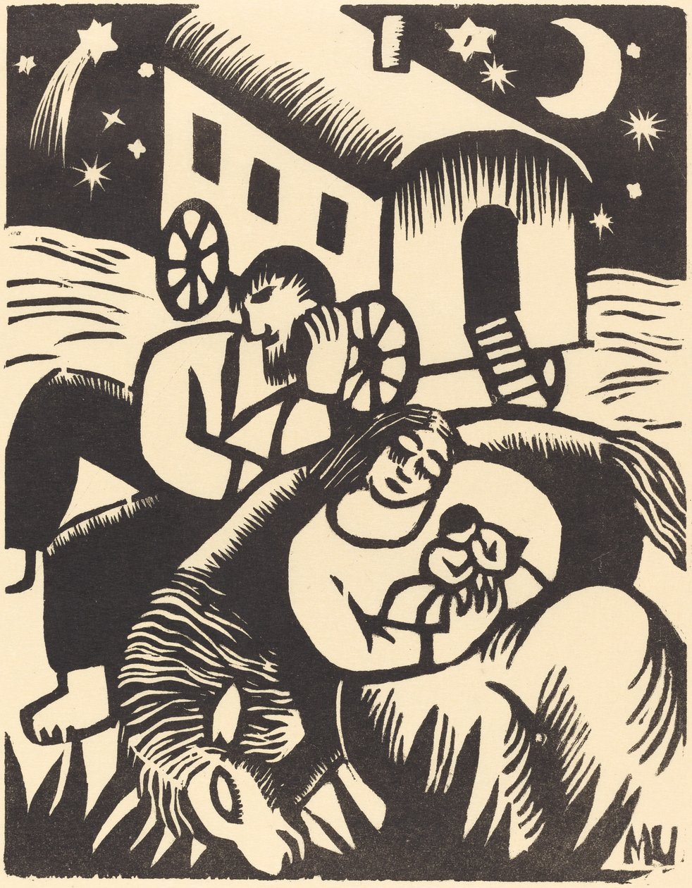 Ruhende Zigeuner, 1918 von Maria Uhden