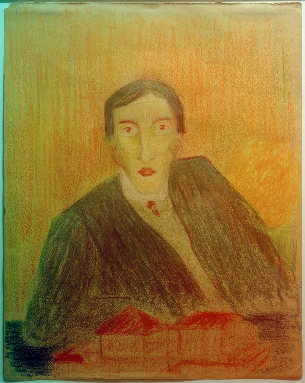 Porträt mit Architekturmodell von Marianne von Werefkin