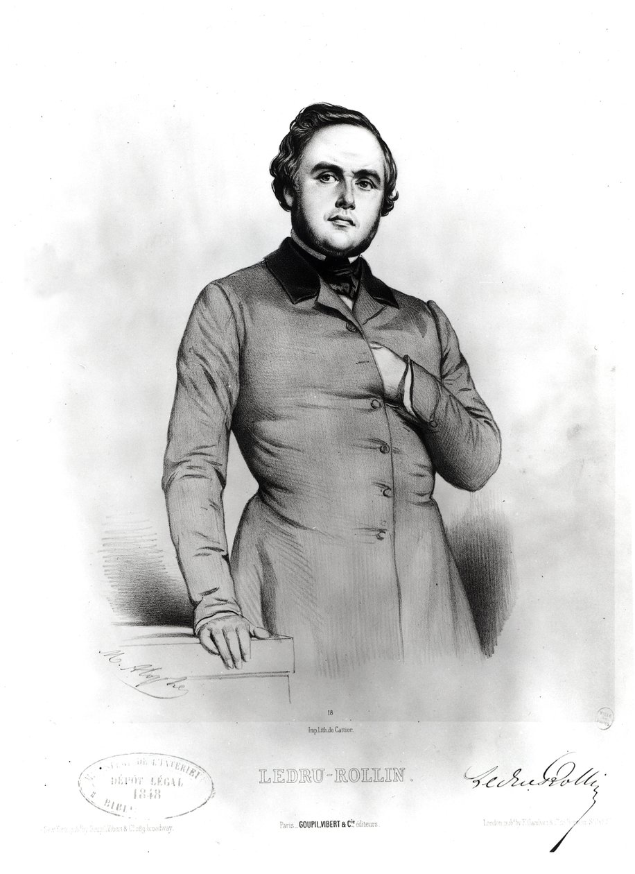 Porträt von Alexander Ledru-Rollin (1807-1874) von Marie Alexandre Alophe