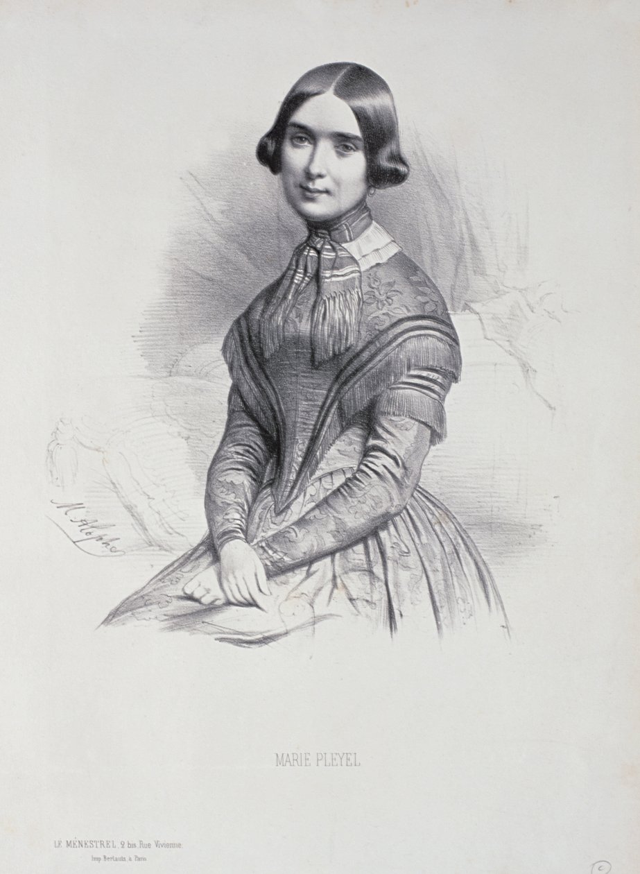 Porträt von Marie Pleyel (1811-75) von Marie Alexandre Alophe