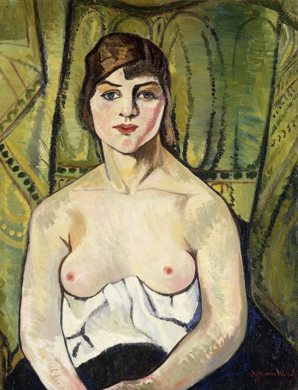 Frau mit nackten Brüsten von Marie Clementine Valadon