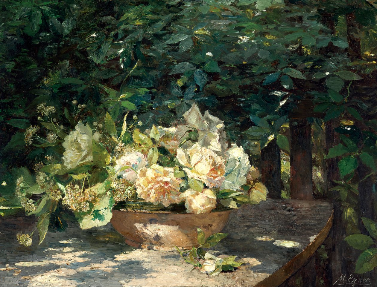 In der Laube von Marie Egner