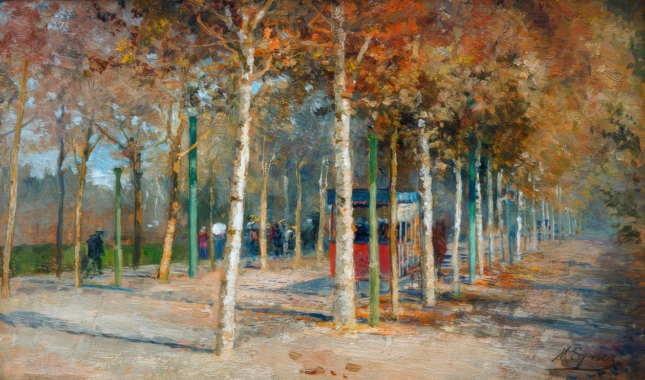 Tram auf dem Lido von Marie Egner