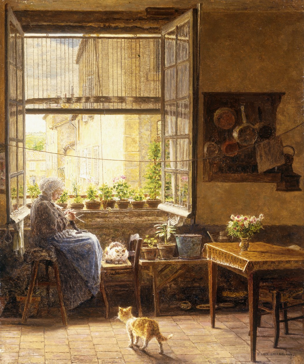 Ein ruhiger Nachmittag, 1917 von Marie Francois Firmin Girard