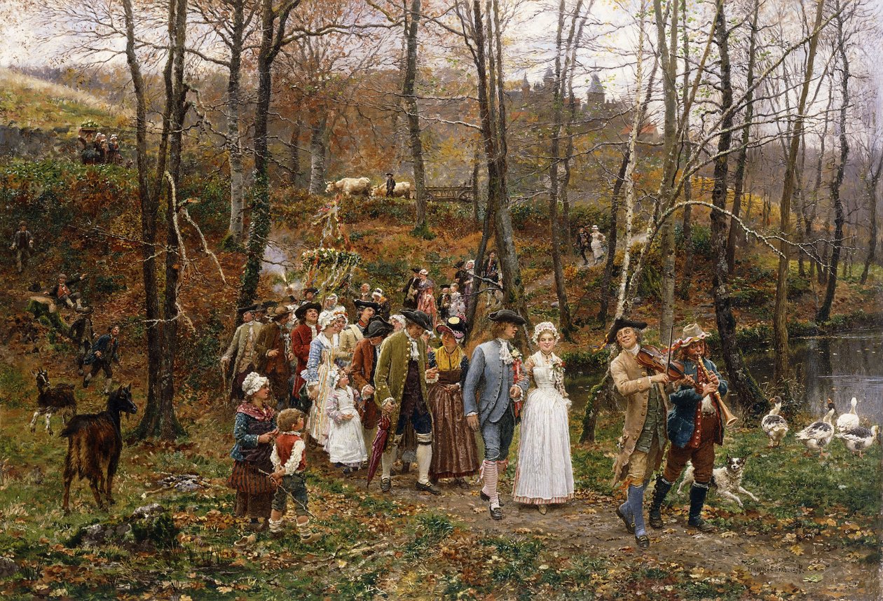 Ein Hochzeitszug, 1879 von Marie Francois Firmin Girard