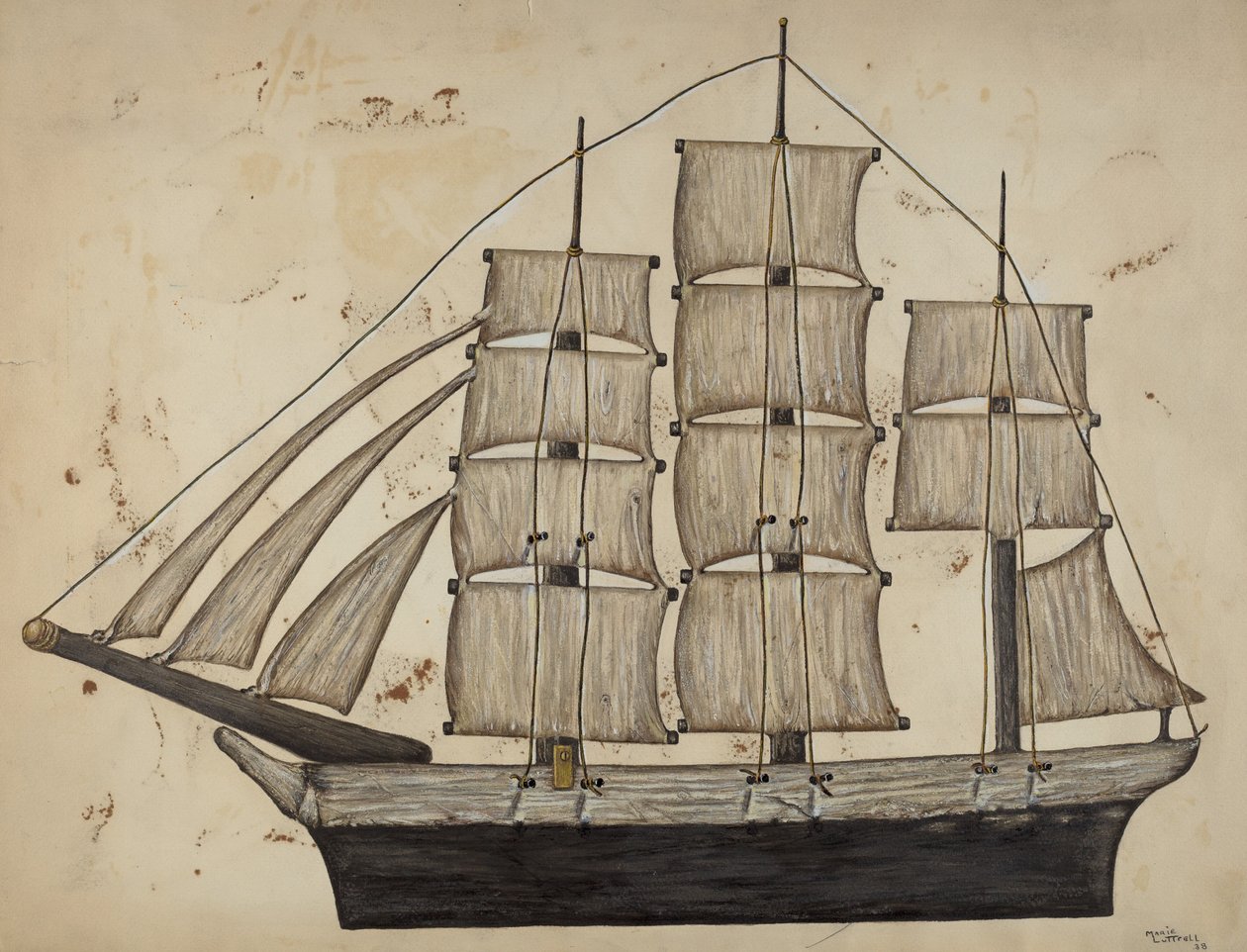 Pa. Deutsches Schiff, 1938 von Marie Lutrell