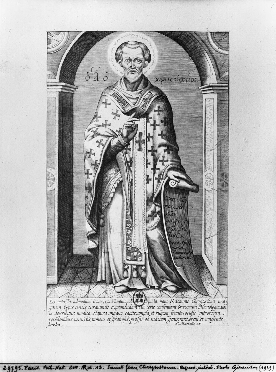 Heiliger Johannes Chrysostomus, 17. Jahrhundert von Mariette P.