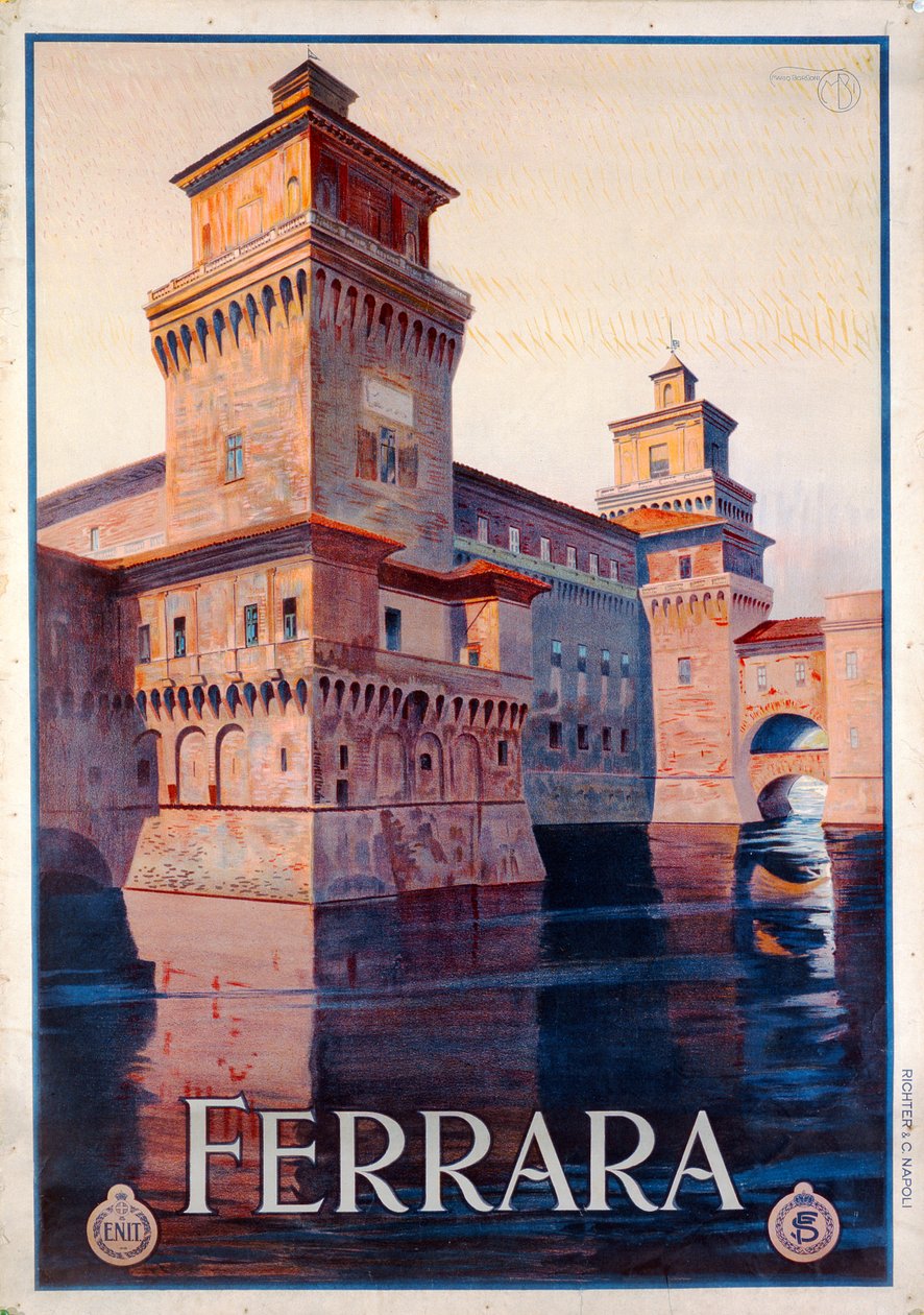 Plakatwerbung für Ferrara, 1928 von Mario Borgoni