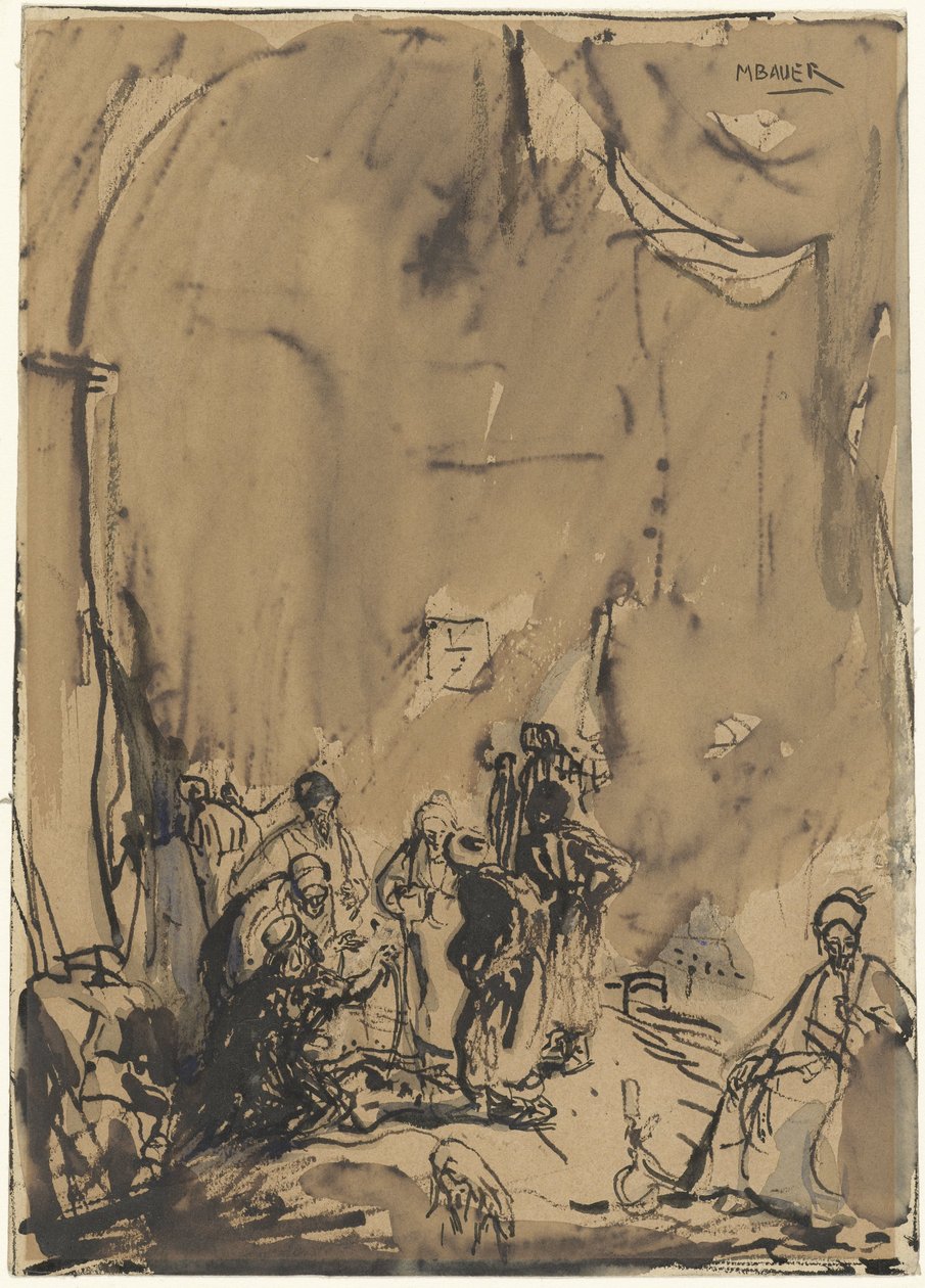 Gruppe von Orientalen in angeregtem Gespräch von Marius Bauer
