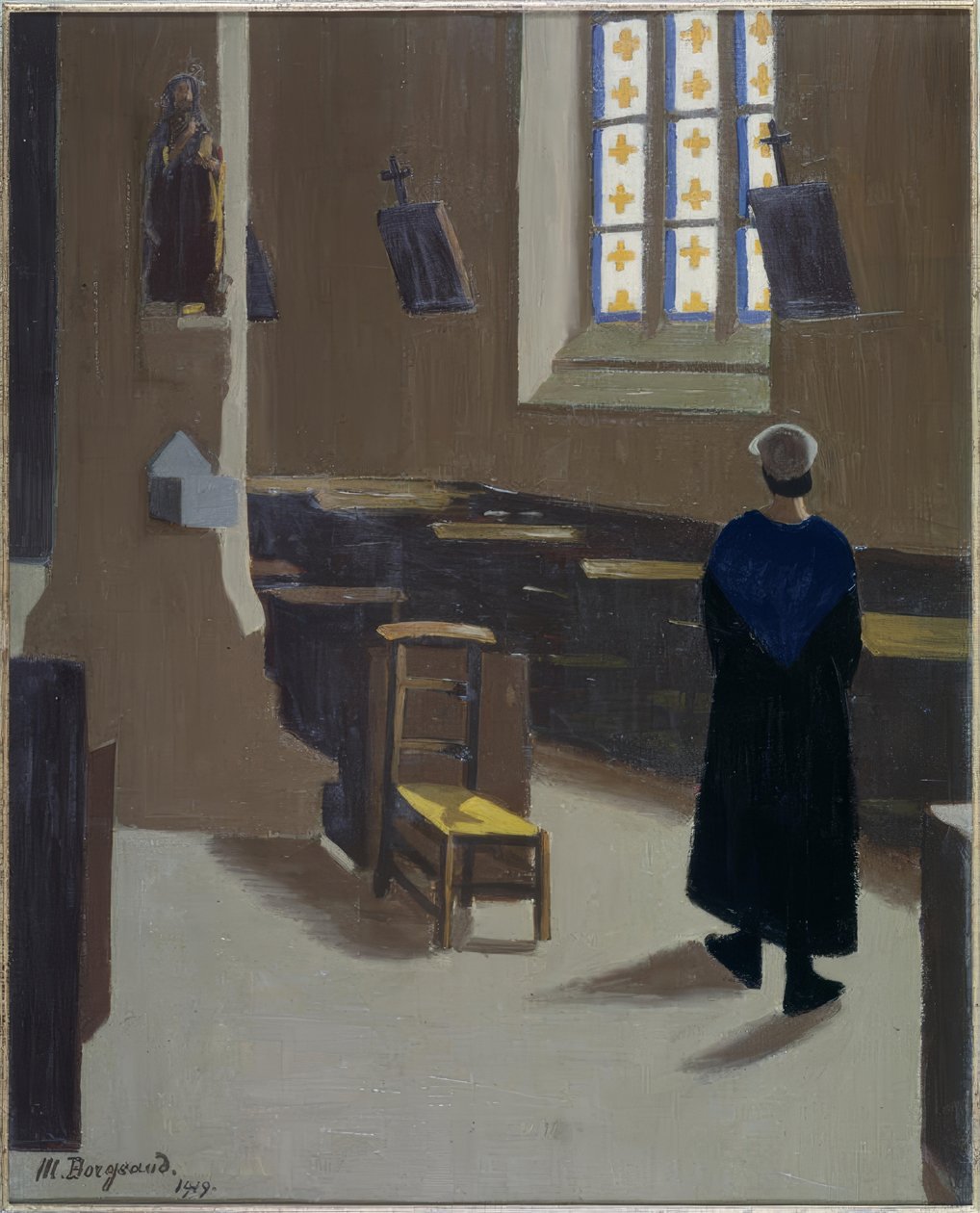 Frau in der Kirche von Marius Borgeaud