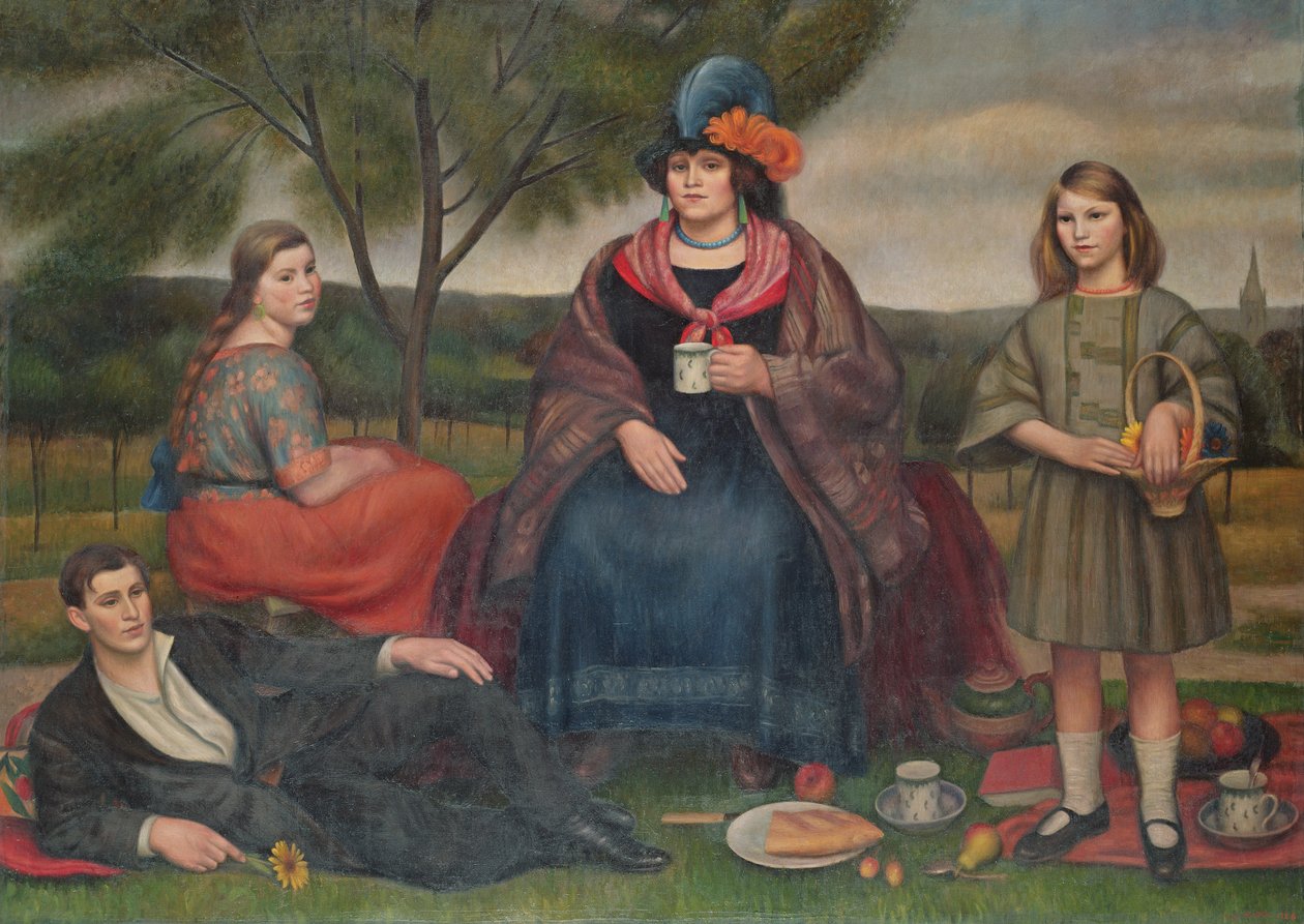 Familie Coster auf Hampstead Heath, 1924 von Mark Gertler