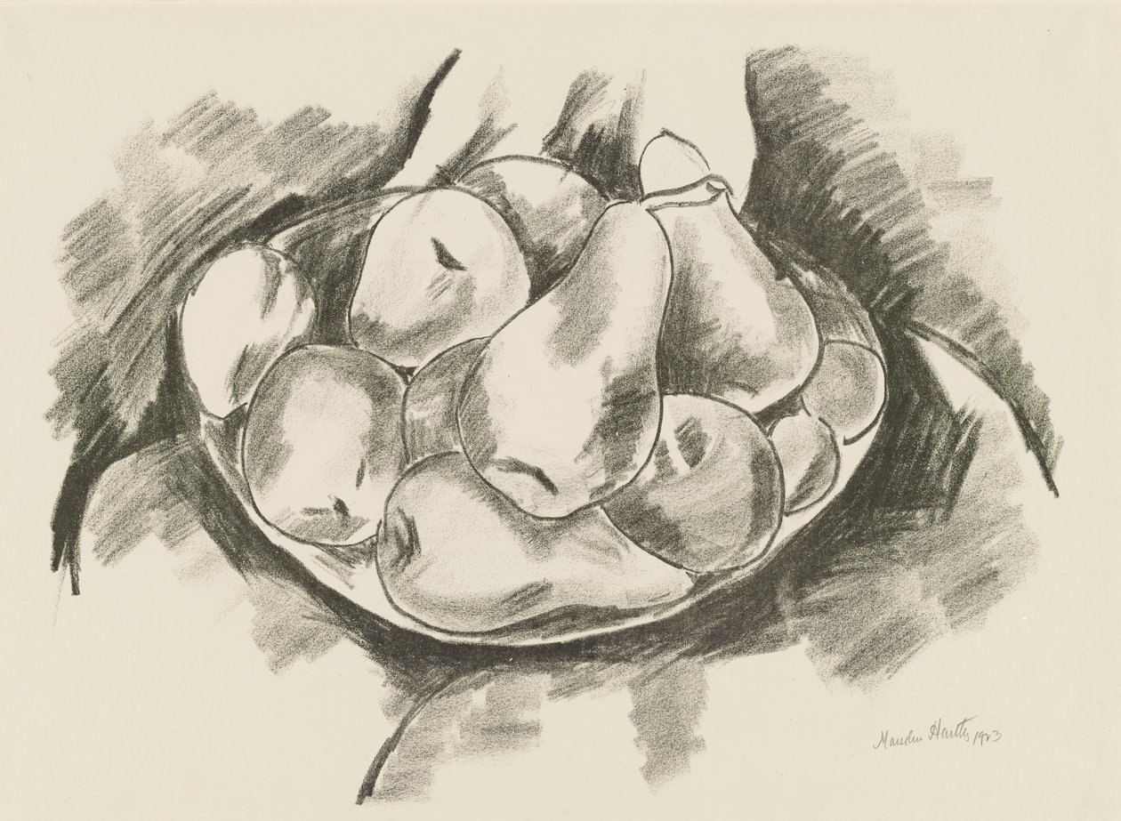 Schale mit Äpfeln und Birnen von Marsden Hartley